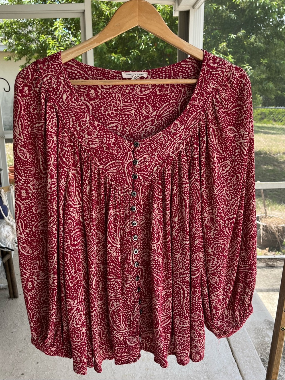 Christian Siriano boho blouse